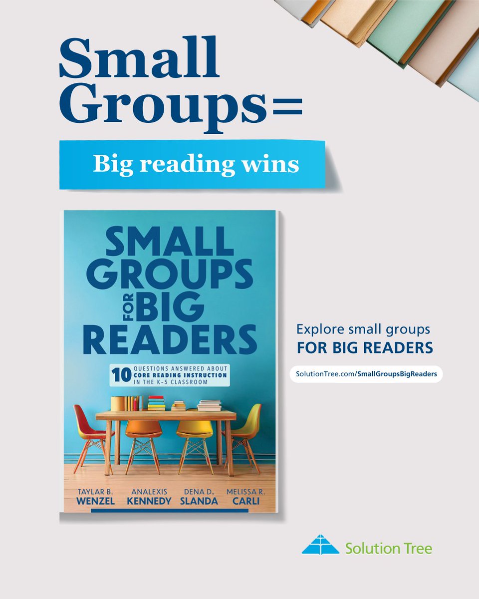 SolutionTree's tweet image. Small groups = big reading wins. 📚
This #NationalLiteracyMonth, empower every student to grow as a reader.
👉 SolutionTree.com/SmallGroupsBig…
#TeachingReading #StudentSuccess