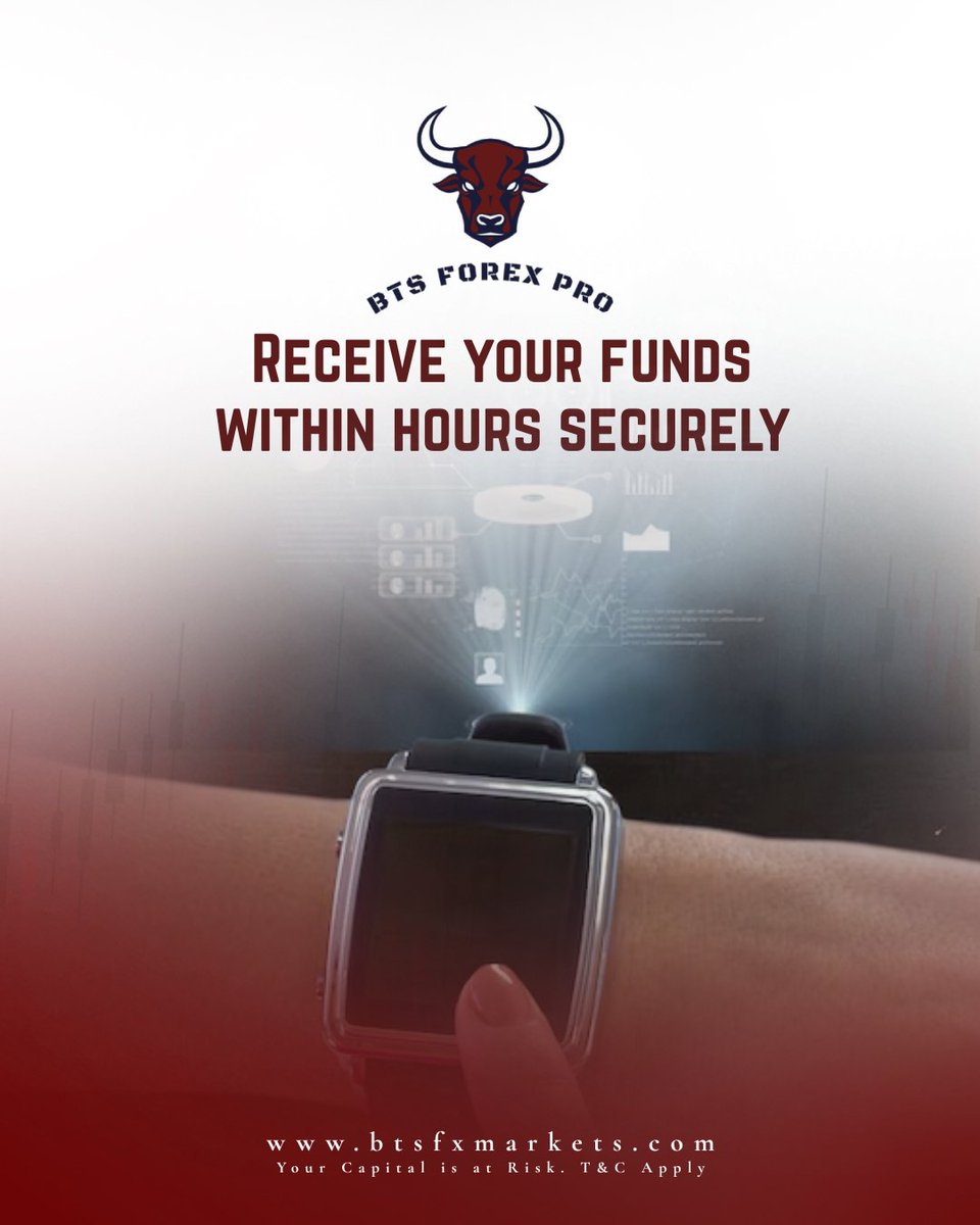 BtsForexProAf's tweet image. Receive your funds within hours securely.

#RiskShield #ConsistentInvestor #TradingVision #ForexSuccess #GrowthPath #TradeSecure #BTSForexProAfrica #BTSForexPro