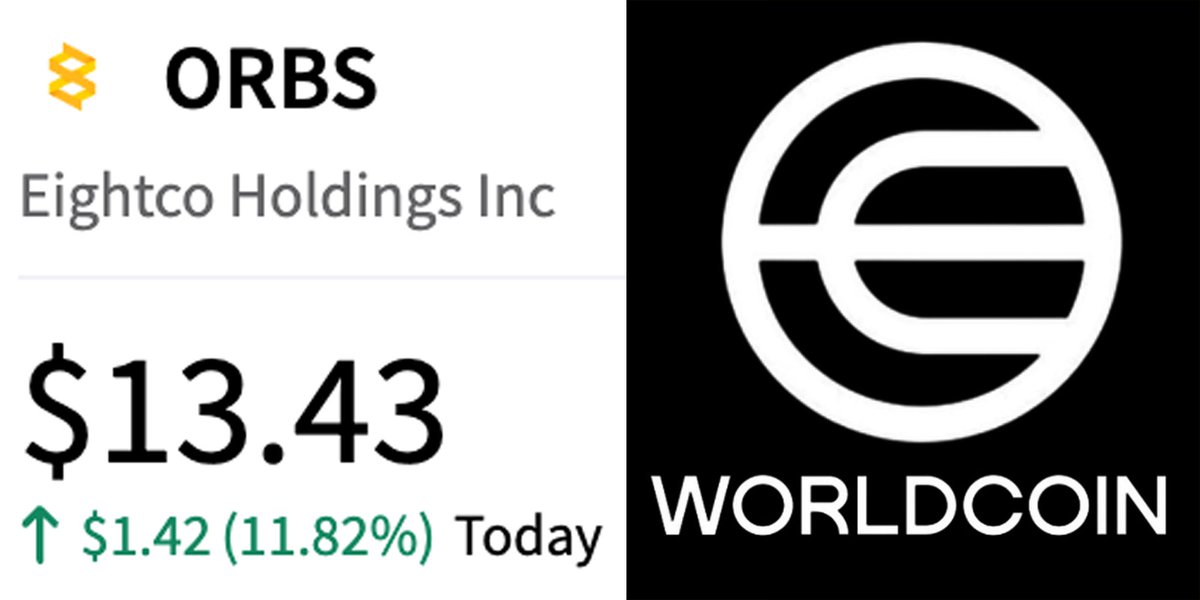 Darthy (@darthy404) on Twitter photo 🚨 BREAKING: Eightco’s ORBS up +12% today 🔥
Trump just announced an AI verification push at the UN.
is Worldcoin next in line to run? 👀
📈 $ETH $BMNR $WLD $ORBS 🚨 BREAKING: Eightco’s ORBS up +12% today 🔥
Trump just announced an AI verification push at the UN.
is Worldcoin next in line to run? 👀
📈 $ETH $BMNR $WLD $ORBS