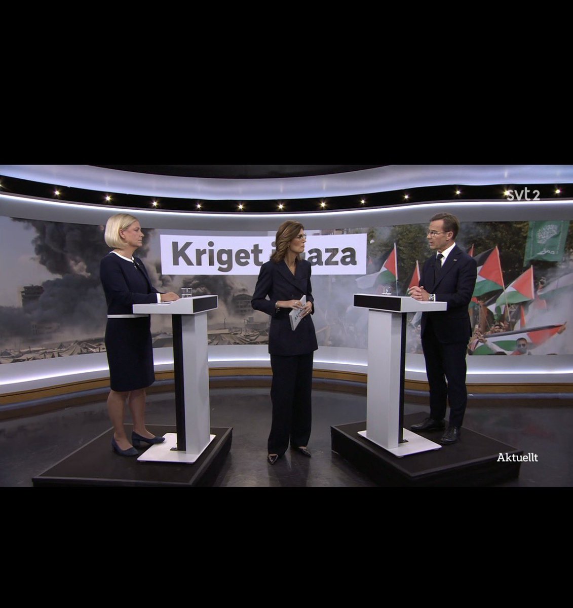 Det som är befängt är den blinda fläcken.

Ni känner alla till hästskoteorin. Till slut möts idiotins extremer hand i hand. När det kommer till Mellanösterns konflikter hittar vi Hamassympatisörerna och den Nordiska motståndsrörelsen på ungefär samma plats. De hyllar terror och