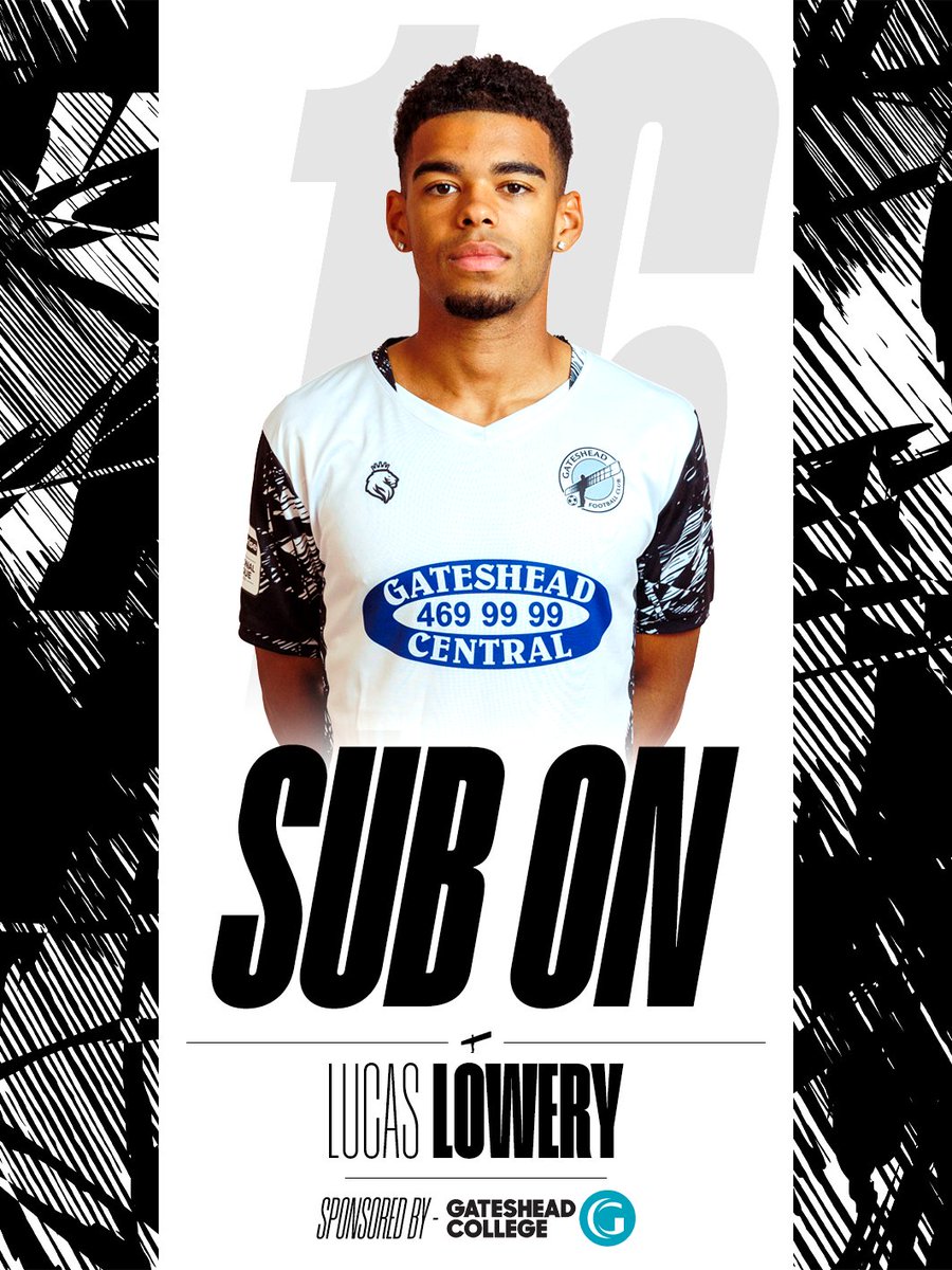 GatesheadFC's tweet image. 71&apos; | Our first two substitutions as we look for a breakthrough ➡️

➡️Lowery, Bone
⬅️Butterfield, Chapman

🐐0-0🔵 | #WorClub⚪️⚫️