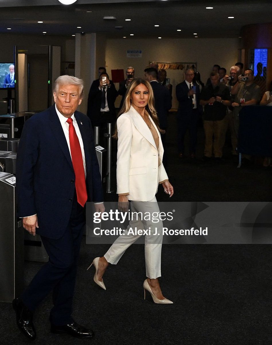 <a href="/PressSec/">Karoline Leavitt</a> Our beautiful FLOTUS had to tippy-toe up the non-moving escalator stairs in stilettos but she didn't skip a beat. I trip on working escalators. In flats. Someone needs to be terminated.