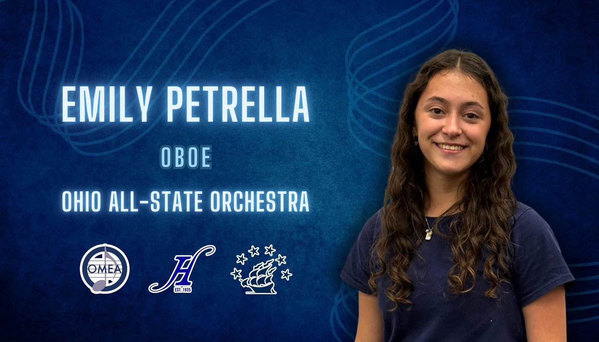 HudsonBands's tweet photo. Congratulations to one of our own on a successful audition and admittance into the 2026 @OMEAOhio All-State Orchestra! 

Emily is a member of the HHS Wind Ensemble, marching band, and symphony orchestra. She’s also a dance captain for the HHS musical productions. 

Go, Emily, go! https://t.co/aVyg2v7yzz