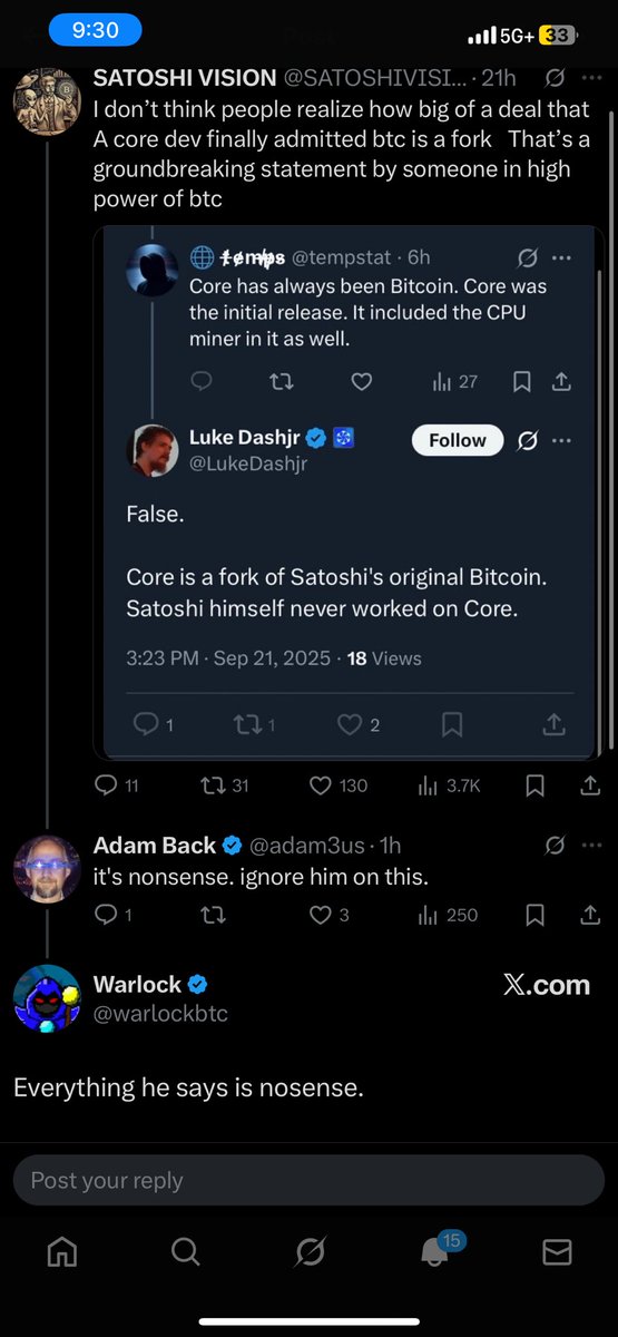 Ima just leave this here to combat the endless propaganda post I’m seeing claiming btc core was the original protocol by weirdo btc maxis like tempstat. He owns fake bitcoin in the form of btc 😂🫵what a sheep