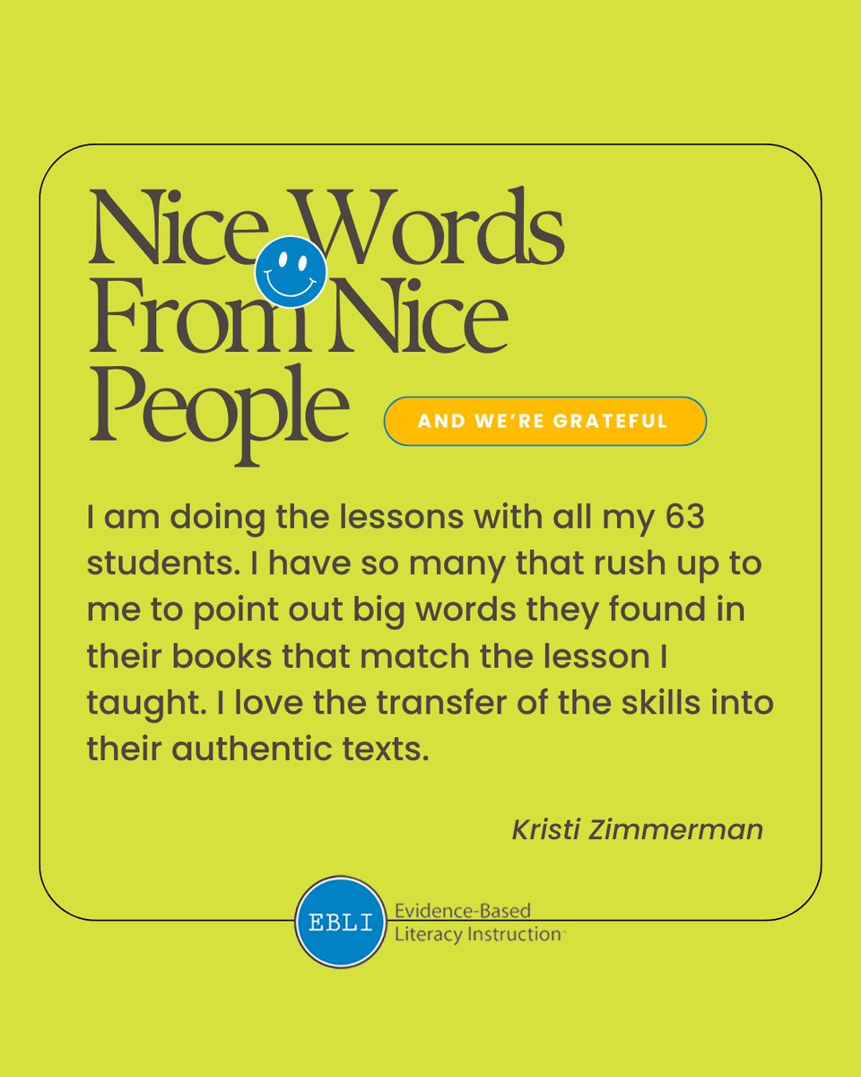 EBLIreads's tweet image. When kids start pointing out “big words” from their own books—you know the skills are sticking. 💡

That’s the power of EBLI’s speech-to-print approach.

EBLI.com

#EvidenceBasedLiteracyInstruction #EBLI #LinguisticPhonics #LiteracyForAll #ReadingMatters