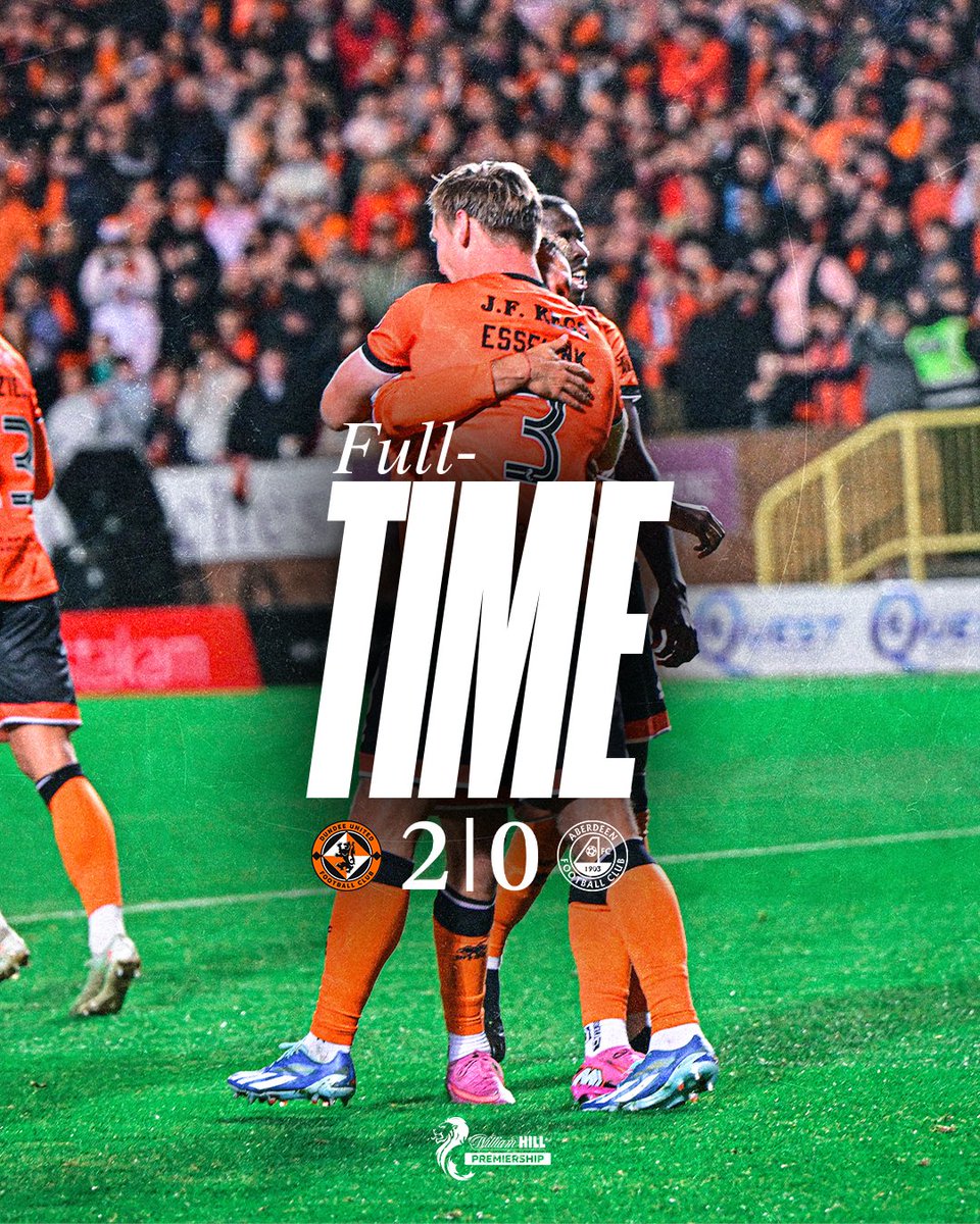 Three points for Jim Goodwin’s Tangerine Army 🧡 

🍊 2️⃣-0️⃣ ⚫️ | #UTDABE | #DUFC