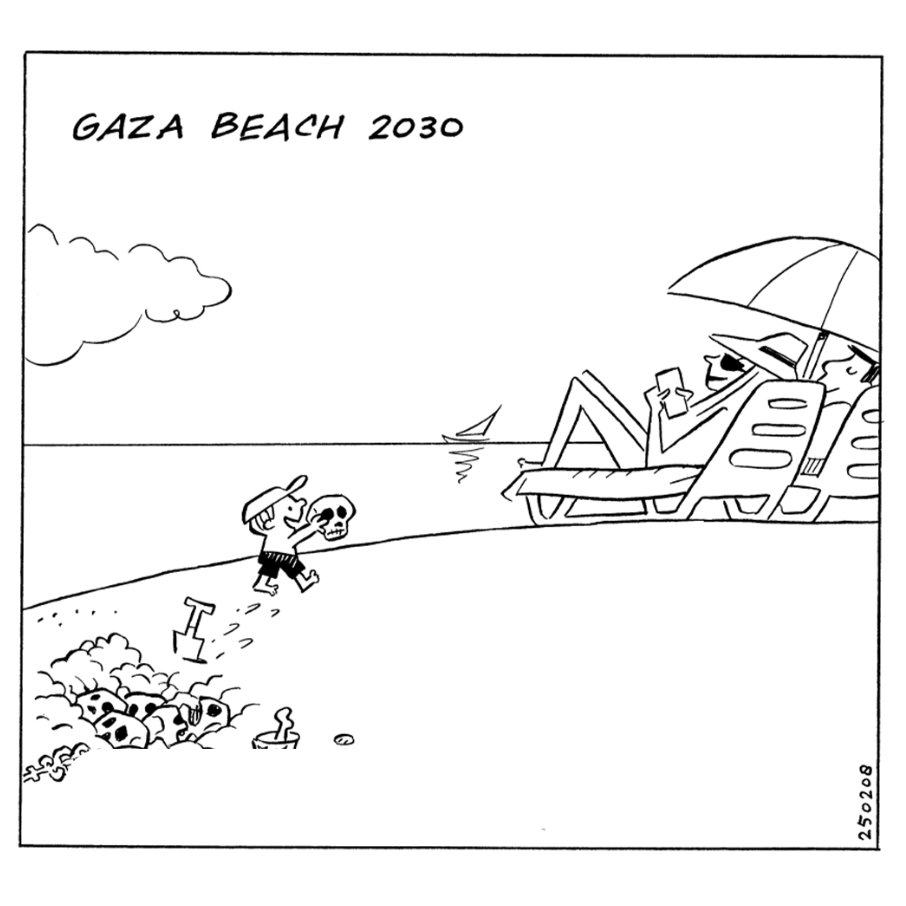mesutcabuk's tweet photo. Volkskrant-cartoonist Peter de Wit heeft dit jaar de Inktspotprijs gewonnen. Zijn tekening Gaza Beach 2030, over de oorlog in Gaza, is door de jury uitgeroepen tot de beste politieke tekening van het jaar.
#gaza #inktspotprijs2025 #peterdewit #volkskrant https://t.co/WmvlXGCKrX