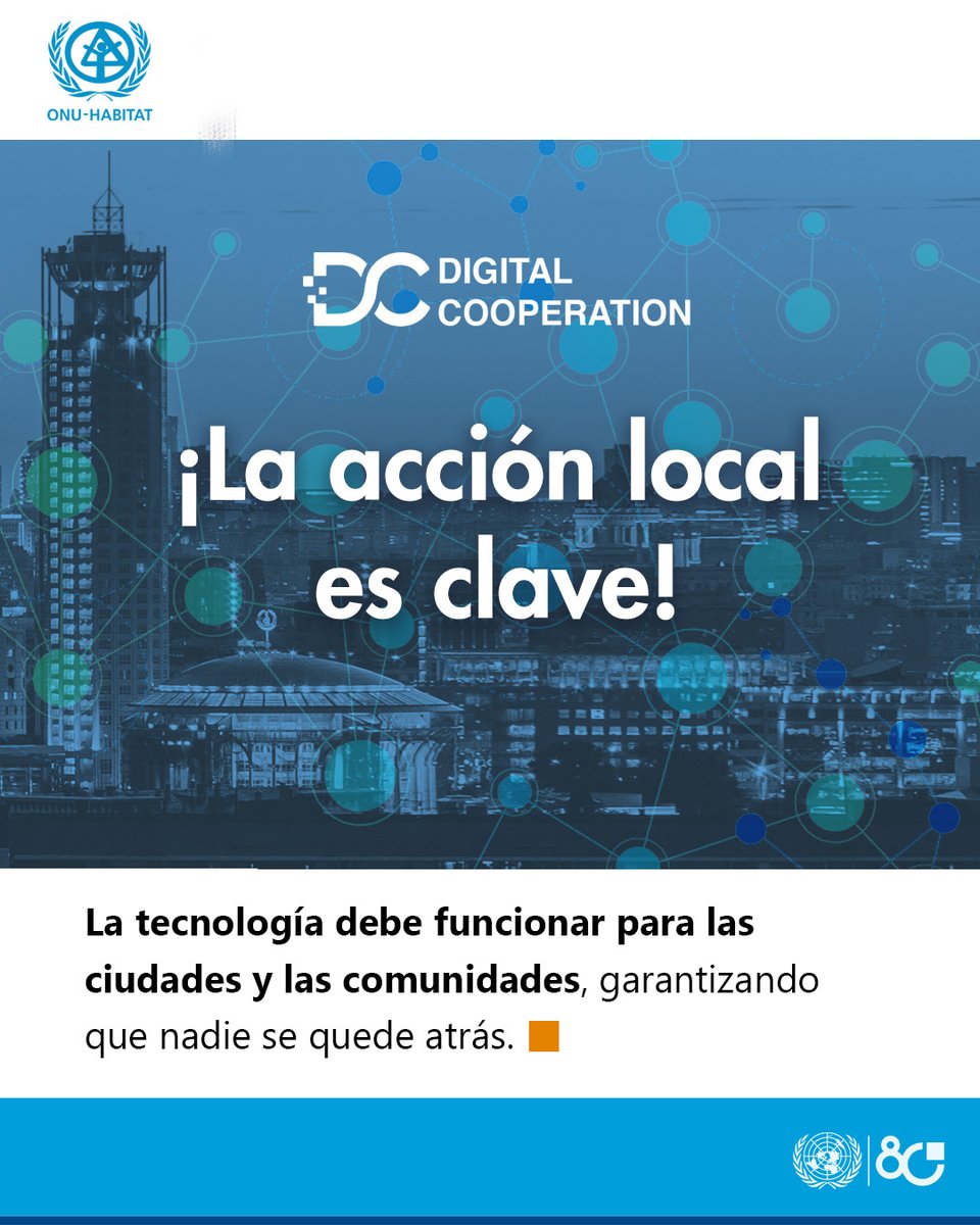 #Entérate 🌎Durante la @UNGA80, @unhabitat y <a href="/ODET_UN/">UN Office for Digital and Emerging Technologies</a> lanzaron la iniciativa Alcaldes por la Cooperación para reducir las brechas digitales: "La urbanización y la tecnología están moldeando nuestro mundo y ambas deben garantizar que nadie se quede atrás." <a href="/AnacludiaRossb1/">Anacláudia Rossbach</a>