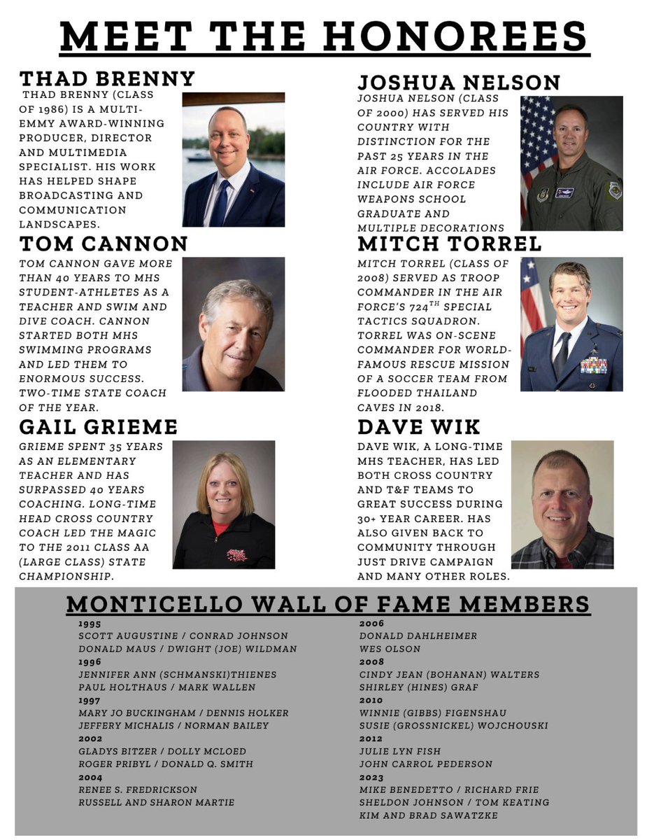 Monticello Magic (@monticellomagic) on Twitter photo On Friday, we will welcome six new members to the Monticello Wall of Fame!
Community members who wish to attend can join us in the MHS Auditorium from 5-6 p.m.
882online.monticello.k12.mn.us/post-details/~…
#MontiMagic <a href="/GaryRevenig/">Gary Revenig</a> On Friday, we will welcome six new members to the Monticello Wall of Fame!
Community members who wish to attend can join us in the MHS Auditorium from 5-6 p.m.
882online.monticello.k12.mn.us/post-details/~…
#MontiMagic <a href="/GaryRevenig/">Gary Revenig</a>