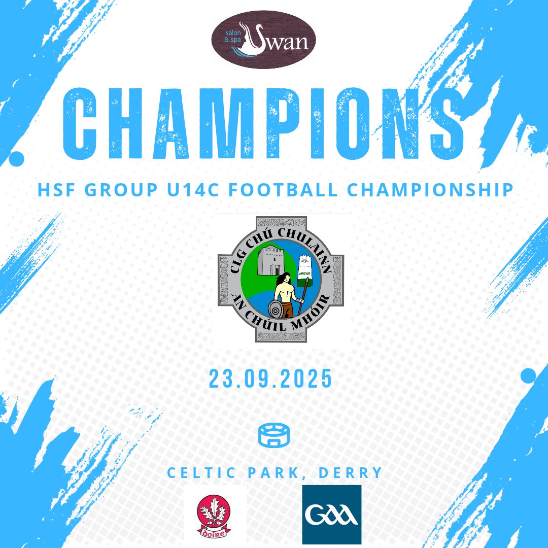 CulmoreGAA's tweet photo. 💙🤍 History makers! Culmore U14s lifted the club’s first ever county title tonight. Huge respect to our friends @ArdmoreGAC for an unforgettable final. #gaa #doire #culmoregaa https://t.co/ATg2itqUfT