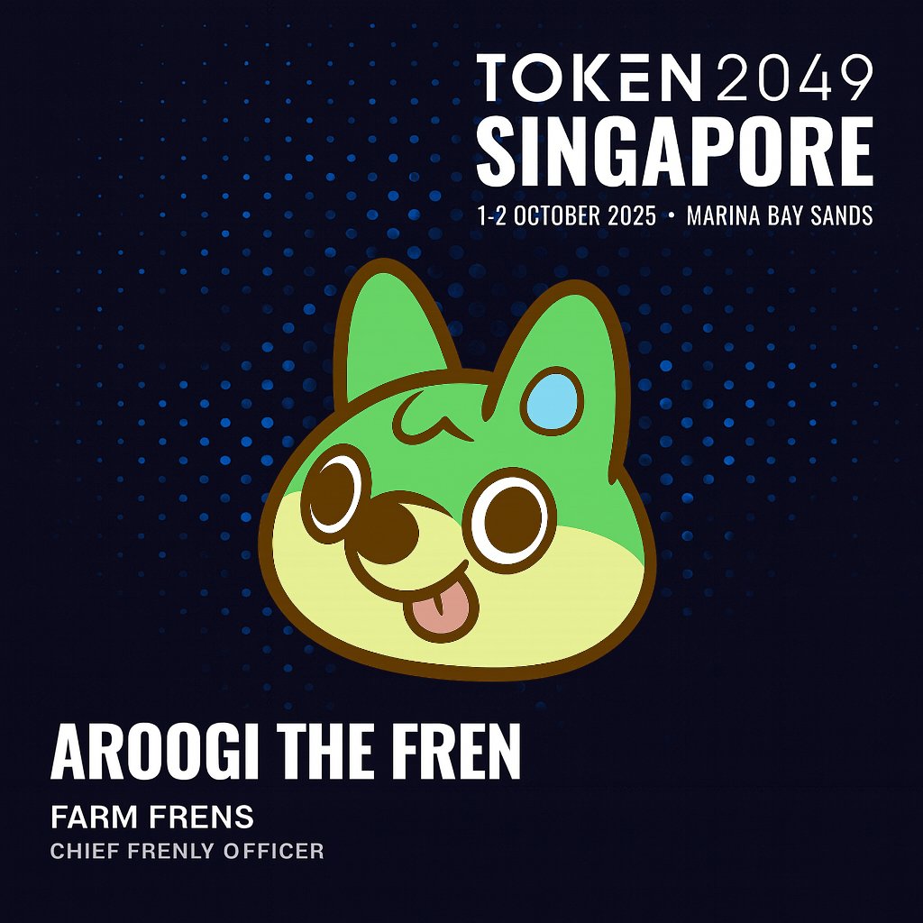 Earlygrey.fren (@ear1ygrey) on Twitter photo Imagine going to TOKEN2049 for charts, dry presentations & suits 🥱
then BOOM 🐶🌱 Aroogi the Fren is there, teaching crazy degenomics & plotting the <a href="/base/">Base</a> takeover 🚀💸
LFG <a href="/frenwtf/">Farm Frens: Base Beta</a> Imagine going to TOKEN2049 for charts, dry presentations & suits 🥱
then BOOM 🐶🌱 Aroogi the Fren is there, teaching crazy degenomics & plotting the <a href="/base/">Base</a> takeover 🚀💸
LFG <a href="/frenwtf/">Farm Frens: Base Beta</a>