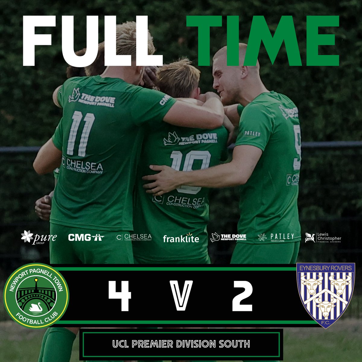 A cracker of a second half sees us take all 3 points.

⚽️ Halsall
⚽️⚽️ Watkinson 
⚽️ Smail 

Onto Moulton (A) on Saturday.