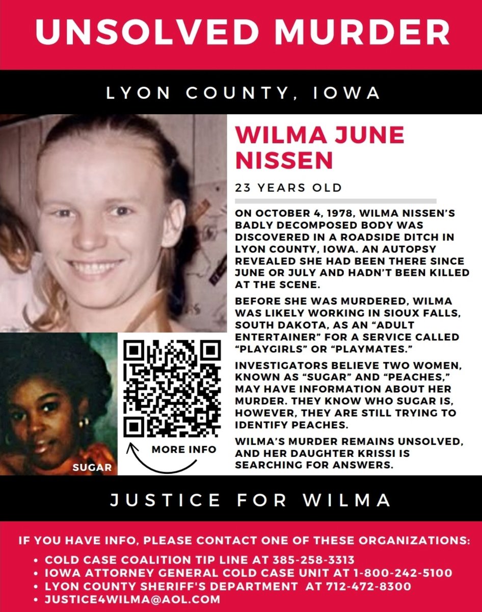 FacesForChange (@facesvalue) on Twitter photo On the 4th #tiptuesday of September, can you please help repost & share #WilmaJuneNissen’s family-approved poster to help bring in tips? In #truecrime please share! Thank you! 🙏🏻💫 On the 4th #tiptuesday of September, can you please help repost & share #WilmaJuneNissen’s family-approved poster to help bring in tips? In #truecrime please share! Thank you! 🙏🏻💫