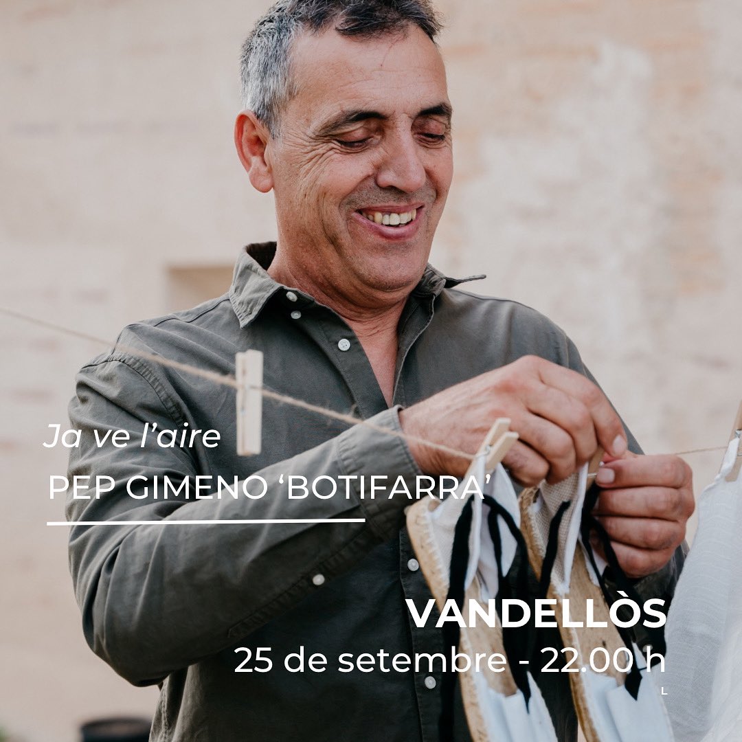 Amics i amigues del Baix Camp: dijous estarem a #Vandellòs! I pujarem amb tota la banda amb ‘Ja ve l’aire’. Acudiu, que és de bades!

▪️25 de setembre - 22.00 h
Pavelló Municipal - Vandellòs 

Tota la info dels concerts a pepgimenobotifarra.com