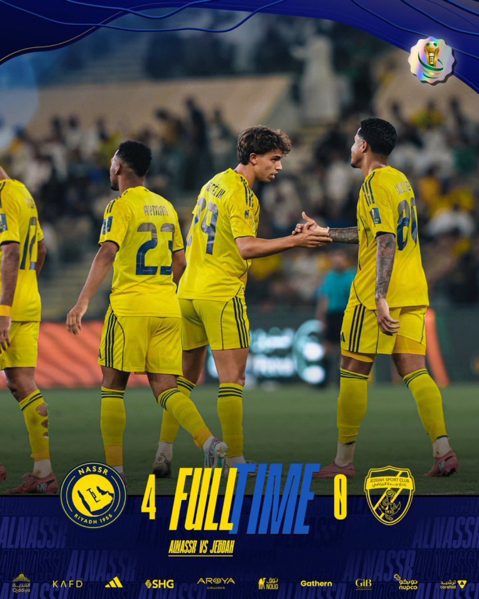 نحو خطوات ثابته #النصر يكمل سلسلة الانتصارات في كأس الملك بنتيجه كبيره وتنوع الهدافين 
خطوة مهمه تنتظرنا يوم الجمعه 
جمهور الشمس كونو على الوعد كما عهدناكم 
#النصر_الاتحاد 
 #النصر_جده