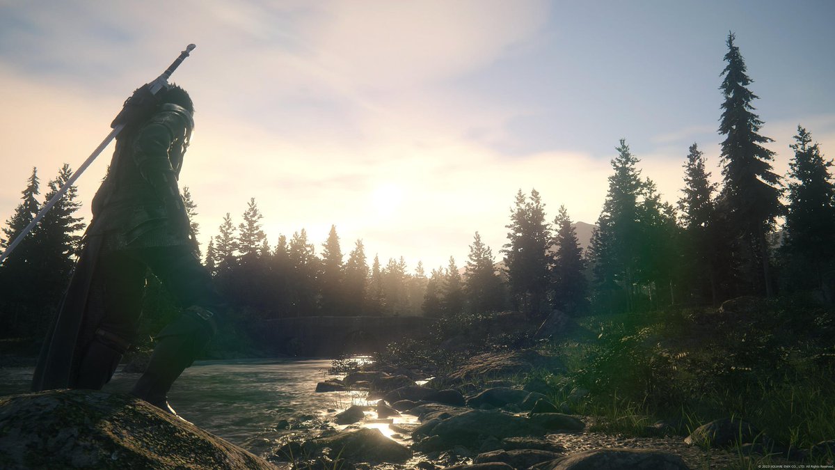 Nice morning in Sanbreque.  Weatherman calls for a severe tornado, but I can't see it happening. #FF16 #FinalFantasyXVI