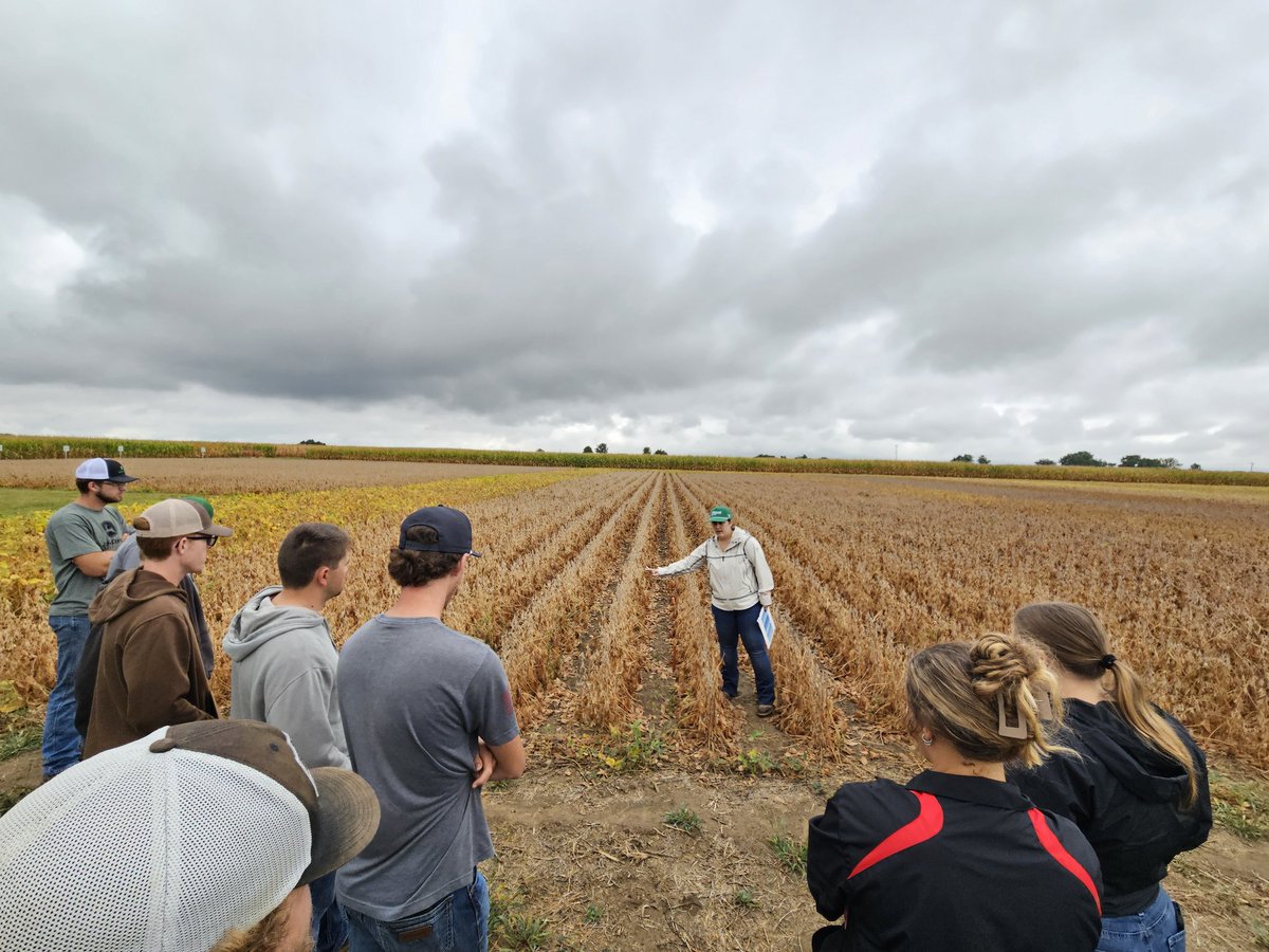 ForrestLang78's tweet image. Busy day in Practicum for these @osuati &amp;amp; @CFAES_OSU students!  Heidi and Alice with @BASFCorporation spoke to students about their seed &amp;amp; chemical plot trials. Then students practiced several yield estimating methods in both corn &amp;amp; beans!
#CFAES #ATI #OhioState #TeachAg