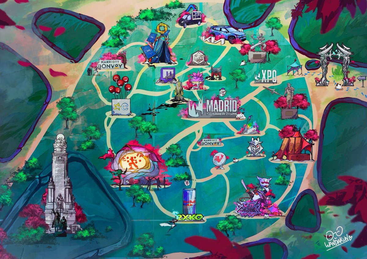 Your map to explore the #LEC XPO, created by <a href="/wandakunpls/">Wanda 🌹</a>! 🗺️

🗓️ Sep 27-28, 11am-7pm CEST
📍 Plaza de España, Madrid
🎟️ FREE Entry