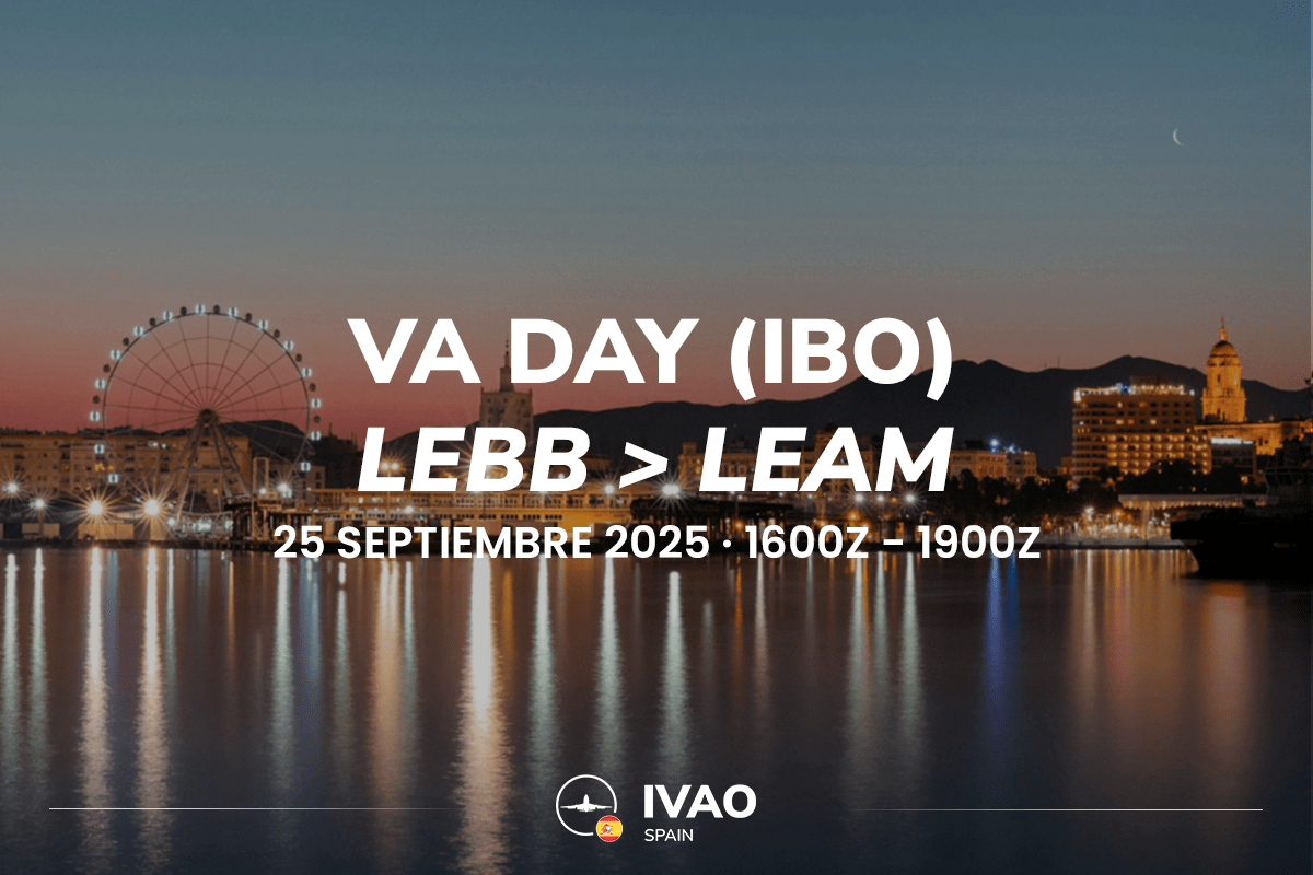 IVAOES's tweet image. Cerramos la jornada de los Fly &amp;amp; Coffee junto con IberoAir, que nos presentan un vuelo desde Bilbao hasta Almería 🛬