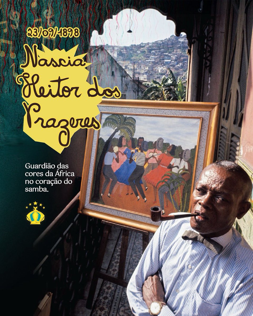 No dia 23 de setembro de 1898, nascia Heitor dos Prazeres e com ele nasciam todos os prazeres da cor, do samba e da ancestralidade.

Hoje celebramos sua vida, sua obra e sua eternidade. 🩵🤍