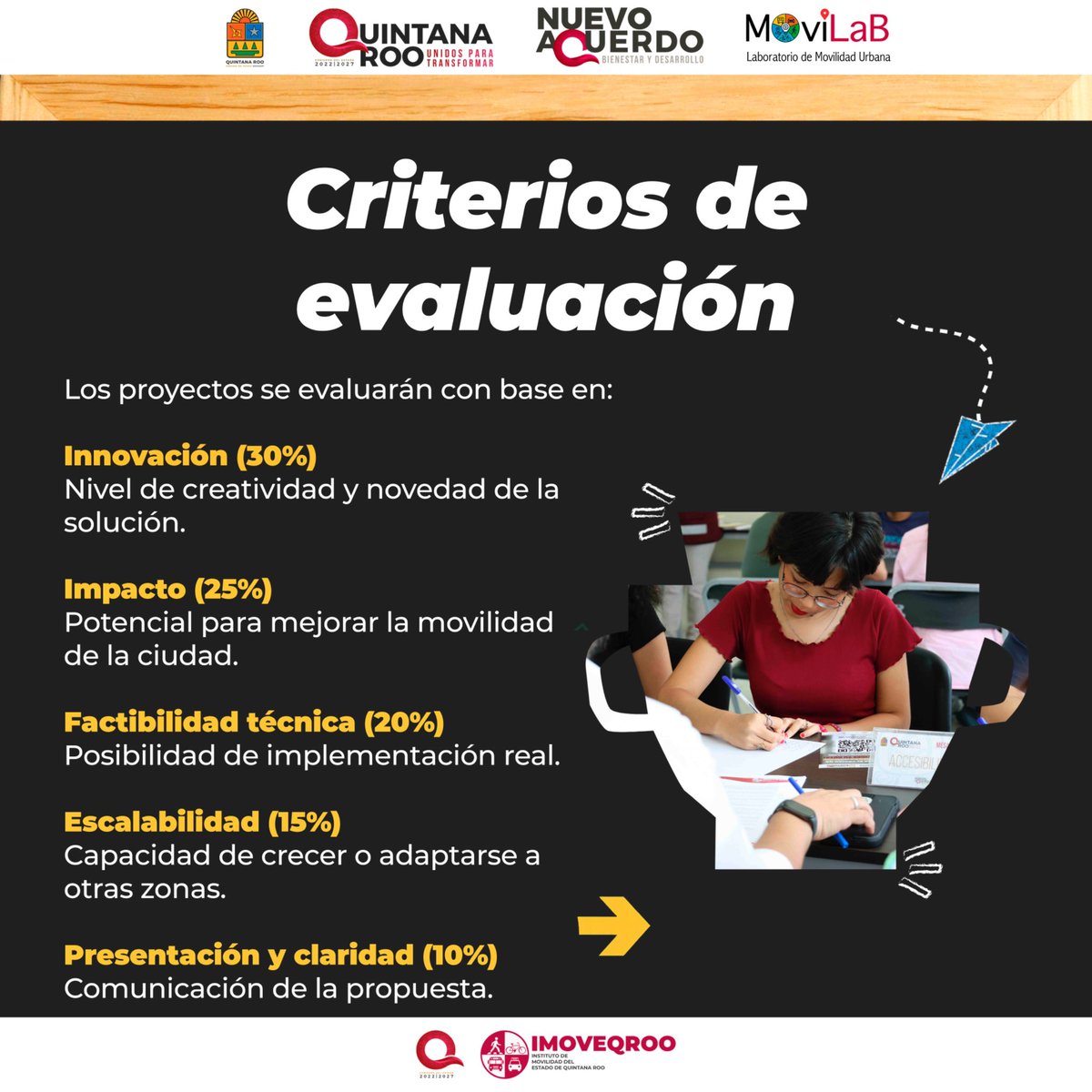 🚀✨ ¿Qué es el #MoviLab? 🚦🚌🙋‍♀️🙋

Es un espacio de innovación abierta impulsado por el <a href="/GobQuintanaRoo/">Gobierno Quintana Roo</a> a través del #IMOVEQROO en colaboración con 5 universidades de #Cancún, #CDMX y #Yucatán, donde estudiantes buscarán soluciones para mejorar el transporte público en #Cancún.