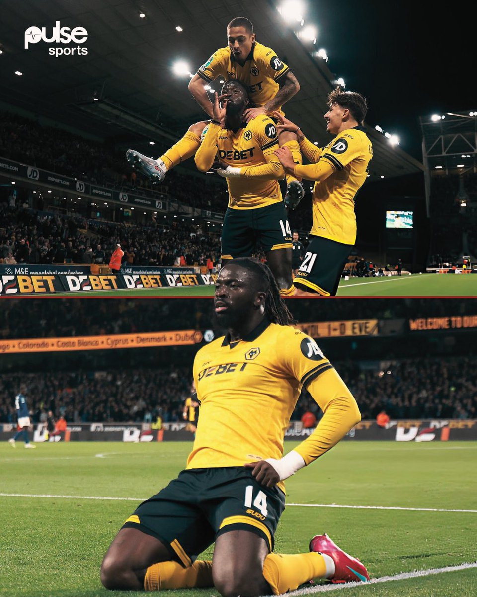 PulseSportsNG's tweet image. 🚨🇳🇬 Tolu Arokodare scores his first goal for Wolves against Everton in the Carabao Cup! ⚽️🐺

This is definitely the start of something special for him at Molineux! 💛