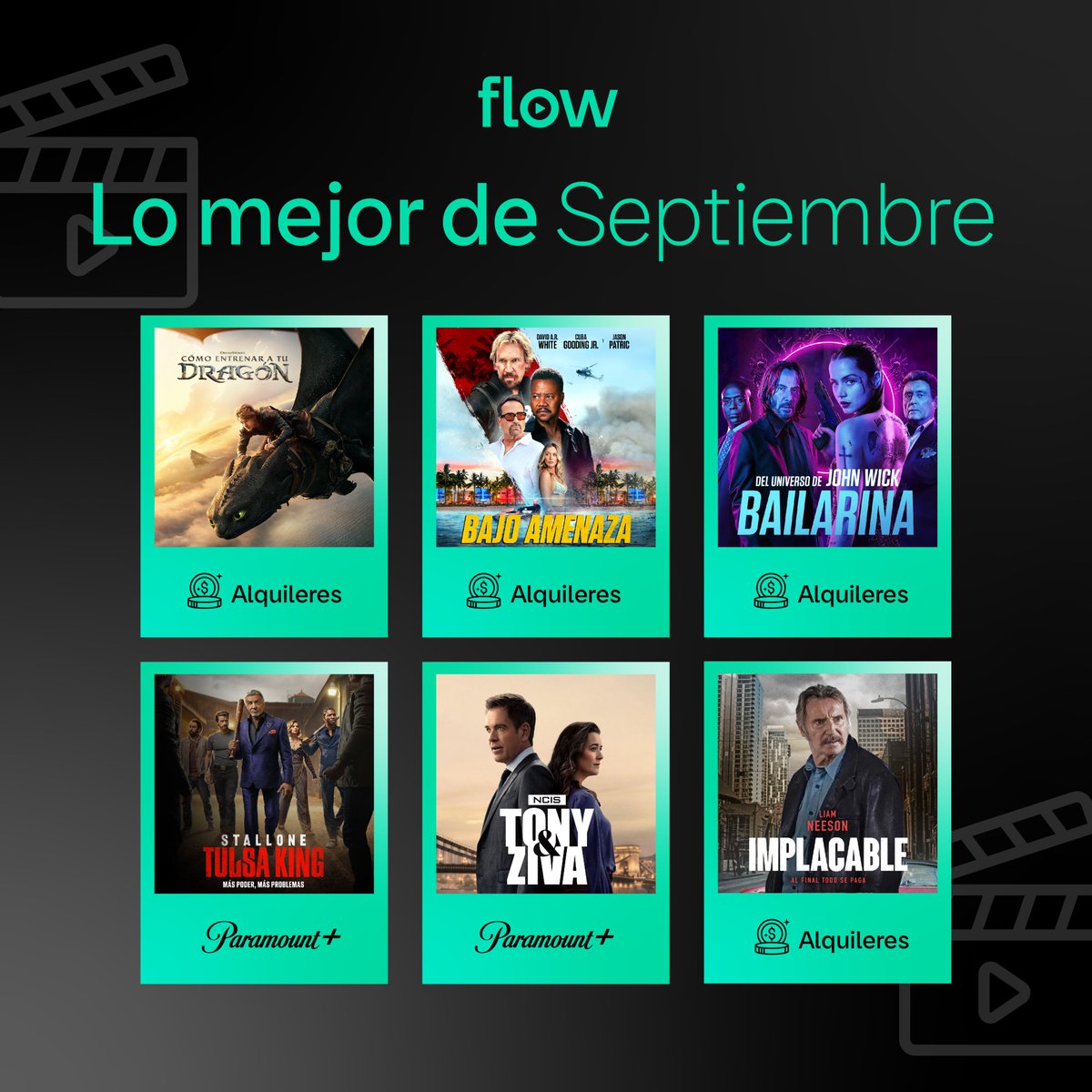 Disfrutá los estrenos más esperados por Flow. Mirá tus películas favoritas cuando quieras y donde quieras 🤩 Con tu plan, accedés a plataformas como Paramount+ sin costo adicional.