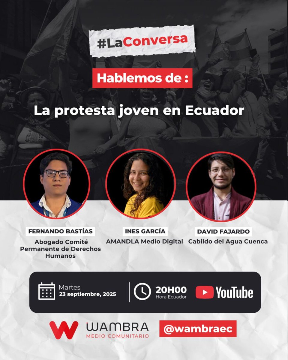 🔴 #LaConversa | PODCAST del día 2 del Paro Nacional Ahora en el canal de  YouTube de Wambra medio comunitario, hablamos sobre las movilizaciones del  segundo día del Paro Nacional. Conversamos con: -, image size:960x1200