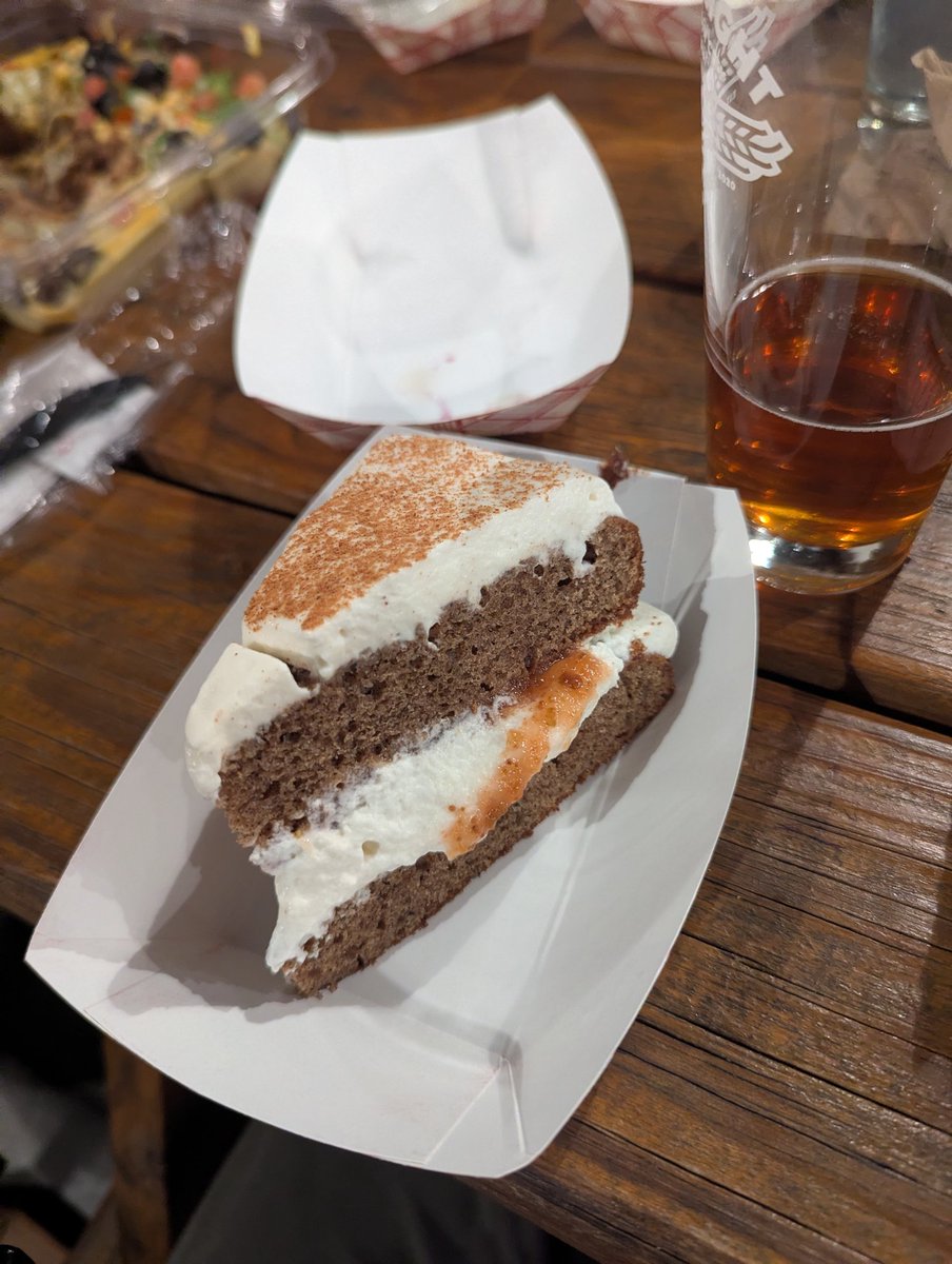 chai spiced cake with honey whipped cream and homemade fig jam