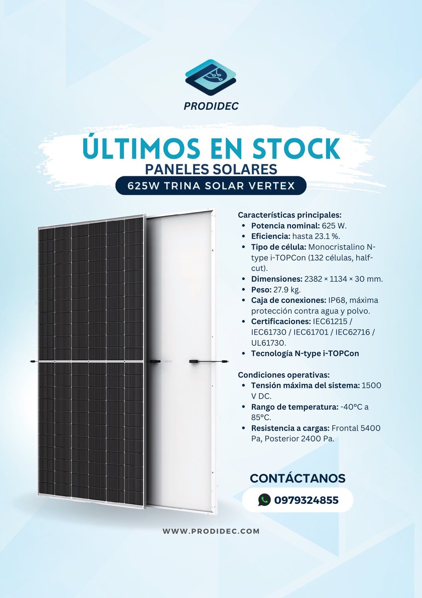 Prodidec's tweet image. Últimos dos pallets (36 unidades c/u) en stock.