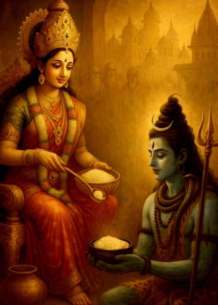 🧵Day 3 of Navratri :- Maa Annapurna Devi – the Mother who feeds the entire universe. Without her grace, even wealth and knowledge are incomplete.

Annapurna Devi is the goddess of food, sustenance, and nourishment . The one who ensures no being goes hungry. She is worshipped as