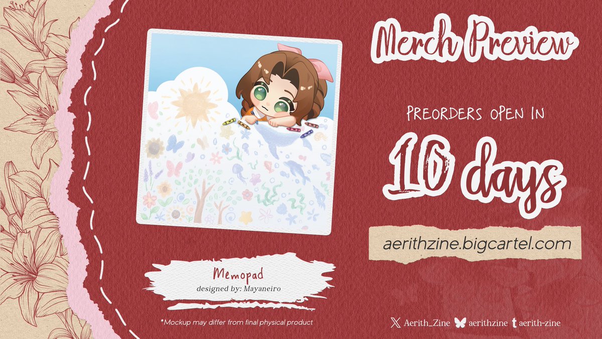 Flower Dancing in the Wind: Aerith Zine Vol. II tweet media