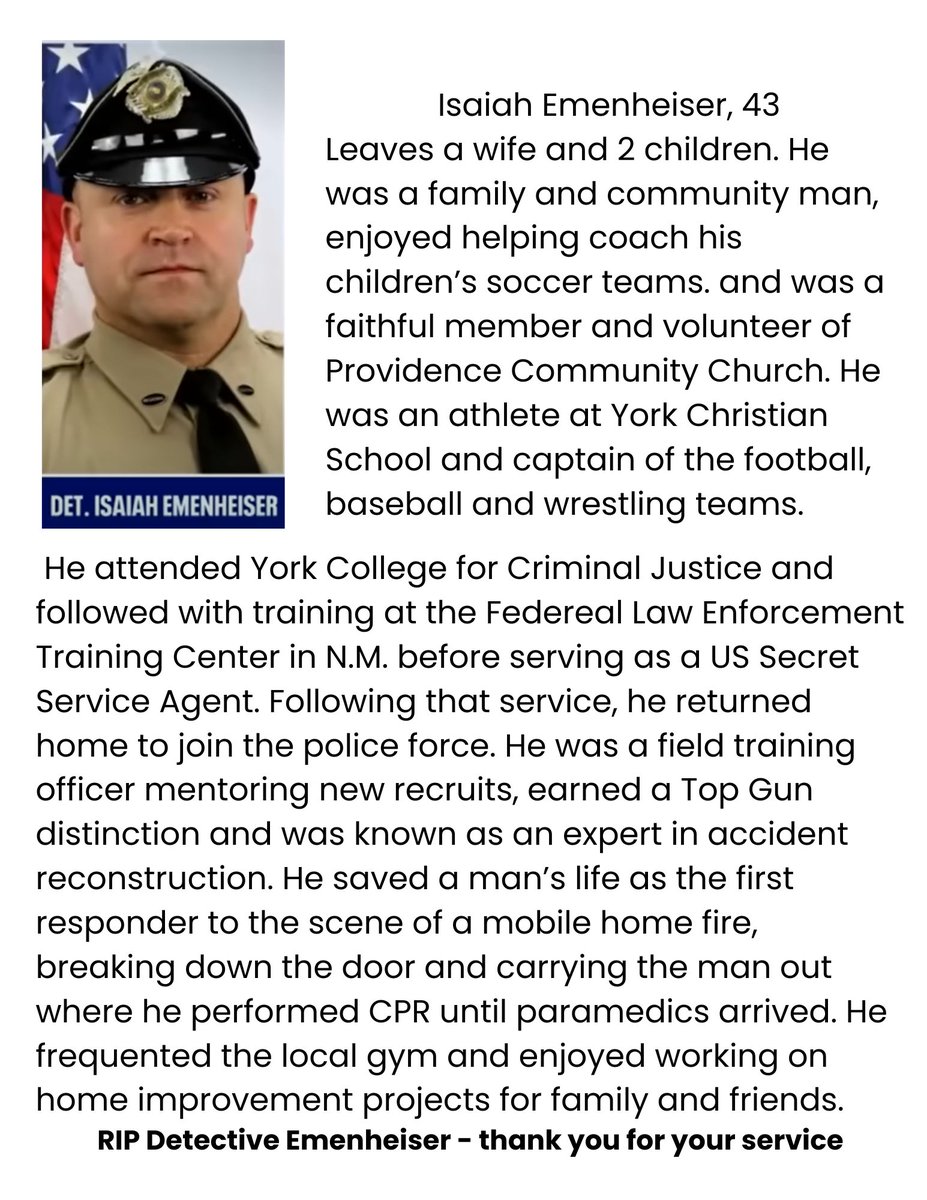 Power_X_Within's tweet image. There have been disparaging remarks made on SM regarding the 3 police officers killed in action in York County, PA. I am compelled to straighten the record. While I am aware of the viral videos showing police abuse, please do not assume most are like this or worse, judge the type…