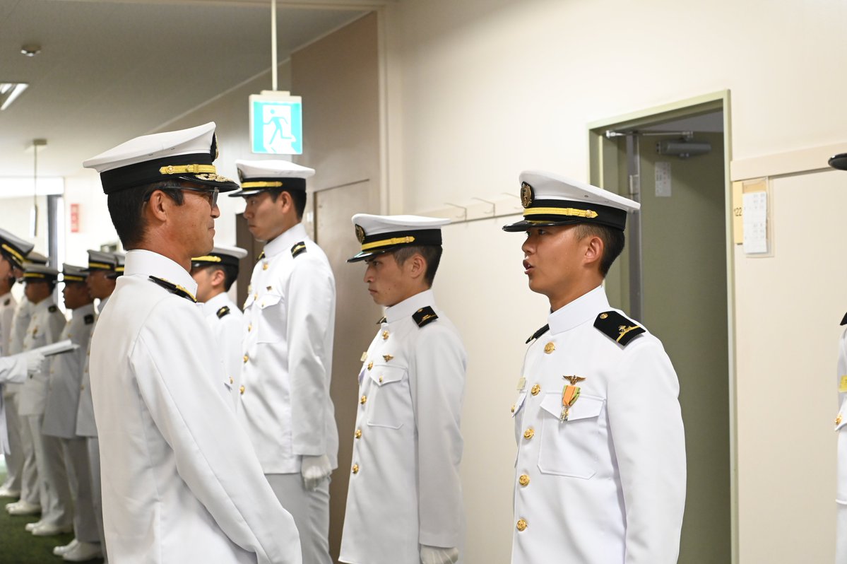 第78期飛行幹部候補生課程は分隊点検を受検しました。分隊点検では