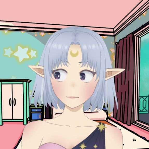 Anzu 朏 🌙☕️ Moon Fairy Vtuber tweet media