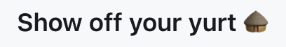 vanick_'s tweet image. Show off your yurt 🛖