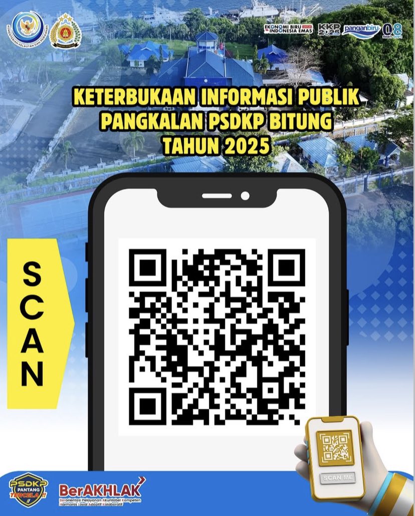 PANGKALAN BITUNG (@lanpsdkpbitung) on Twitter photo Halo #SahabatBahari 🌊
Transparansi adalah komitmen kami. Kini keterbukaan informasi publik Pangkalan PSDKP Bitung tahun 2025 dapat diakses dengan lebih mudah!
📲 Cukup scan barcode yang tertera dan temukan informasi yang Anda butuhkan.
<a href="/kkpgoid/">KKP RI</a>
<a href="/ditjenpsdkp/">Ditjen PSDKP-KKP RI</a> Halo #SahabatBahari 🌊
Transparansi adalah komitmen kami. Kini keterbukaan informasi publik Pangkalan PSDKP Bitung tahun 2025 dapat diakses dengan lebih mudah!
📲 Cukup scan barcode yang tertera dan temukan informasi yang Anda butuhkan.
<a href="/kkpgoid/">KKP RI</a>
<a href="/ditjenpsdkp/">Ditjen PSDKP-KKP RI</a>