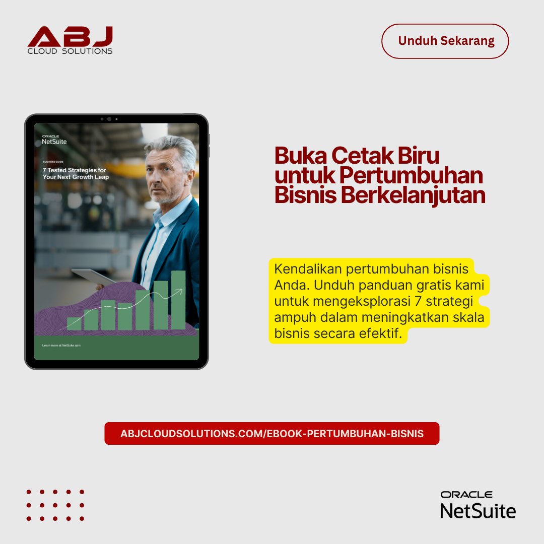 AbjCloudS's tweet image. Buka peluang pertumbuhan yang lebih cerdas hari ini. Unduh panduan kami dan kuasai 7 cara untuk berkembang dengan percaya diri.

Unduh di sini: abjcloudsolutions.com/ebook-pertumbu…

#panduan #ebook #growth #bisnis #netsuite #erp