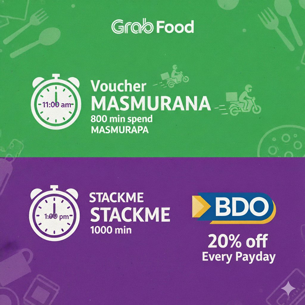 Grab Food / Shopee Discount Voucher tweet media