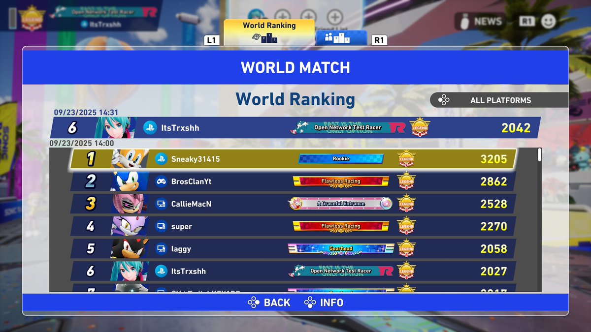 ItzTrxshh's tweet image. Lots of Grinding and we got to #6 today 

Now for some good rest. 

#SonicRacingCrossWorlds #SRCW