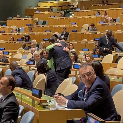 Chilean President Gabriel Boric hugs Michelle Bachelet after announcing Chile will nominate her as a candidate for UN Secretary General.

"She is a woman who's own trajectory is fully in line with the values that inspired this organization," he said during his UNGA speech.