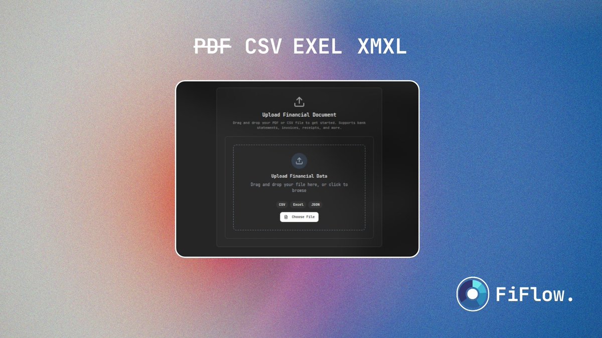 We decided to disallow PDF uploads on <a href="/fiflowHQ/">fiflow</a> , we currently support Exel, CSV, XMXL.

we will keep improving the quality so you can understand your data well.