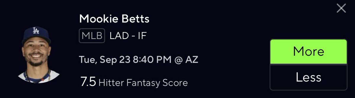 🚨⚾️ MLB PLAY #2 ⚾️🚨

💰Mookie Betts O 7.5 Hitter FS💰

#prizepicks #gamblingx