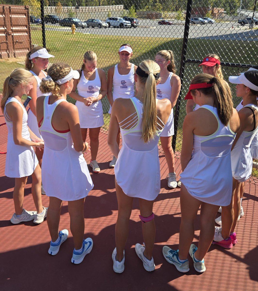 CCHS 9, Porter Ridge 0. Thank you to our friends at Ballantyne Ridge for sharing their courts with us! <a href="/CCHSCougarNews/">Charlotte Catholic</a> And thank you to all who came out on a hot, fall day to watch some tennis.  Back on court @ Ardrey Kell on Thursday.  See you there. Stay tuned...