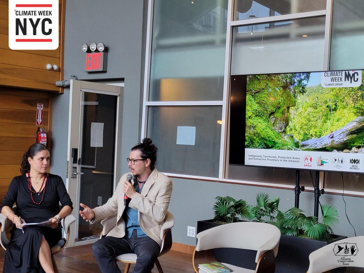 AmazonTeamOrg's tweet image. From Climate Week NYC | Territorios indígenas, áreas protegidas y fronteras extractivas en la Amazonía 🌿

Our team joined an important conversation on the future of Amazonian territories and the challenges at the intersection of conservation and extractive pressures.

Panelists…