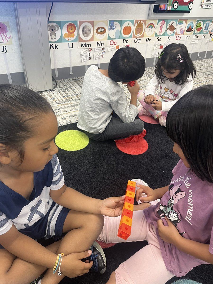 Building the letters in our names and building patterns with our partners! Another day at <a href="/PISDCalhoun/">Calhoun Early Childhood School</a> learning through purposeful play! 
#CalhounConnects