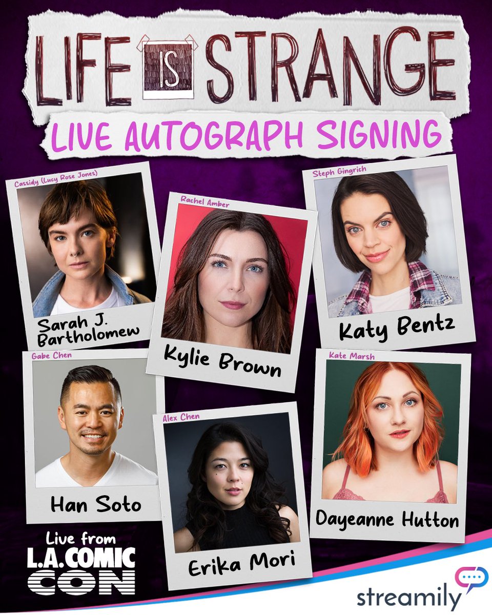 This Saturday we have another Life is Strange panel and signing with some brand new guests!!! 

justiceforgabe.com
streamily.com/lifeisstrange