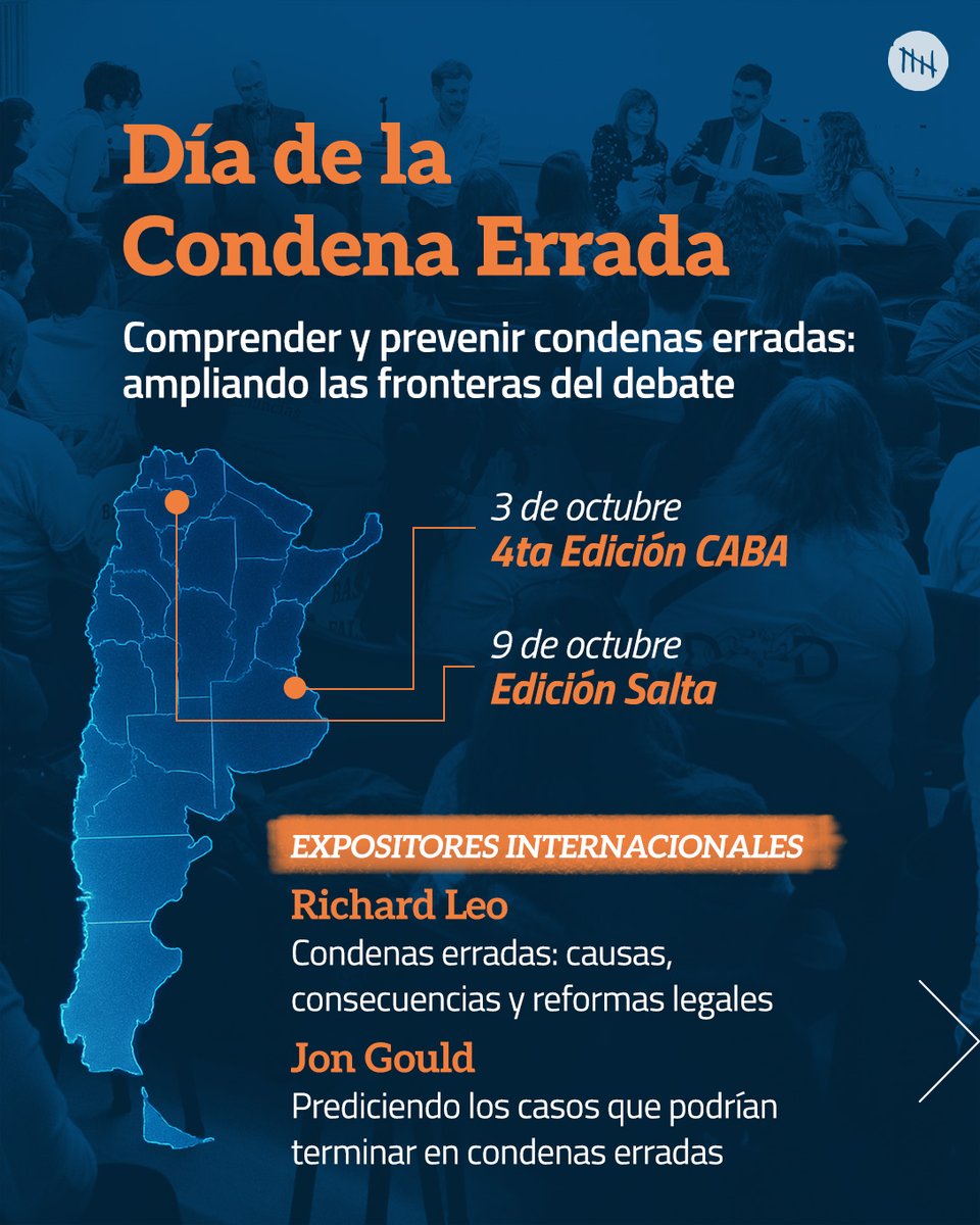 InProjectAR's tweet image. ¿Cómo prevenir que una persona inocente termine en la cárcel? En esta edición del Día de la Condena Errada analizaremos las causas y consecuencias de estos errores judiciales, ampliando las fronteras del debate.