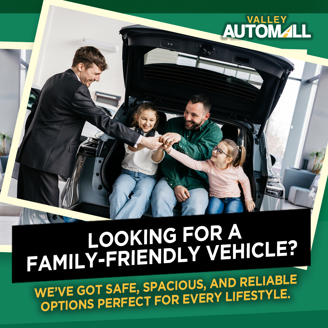 🌟 Looking for a family-friendly vehicle? We’ve got safe, spacious, and reliable options perfect for every lifestyle.

#FamilyCars #ValleyAutoMall