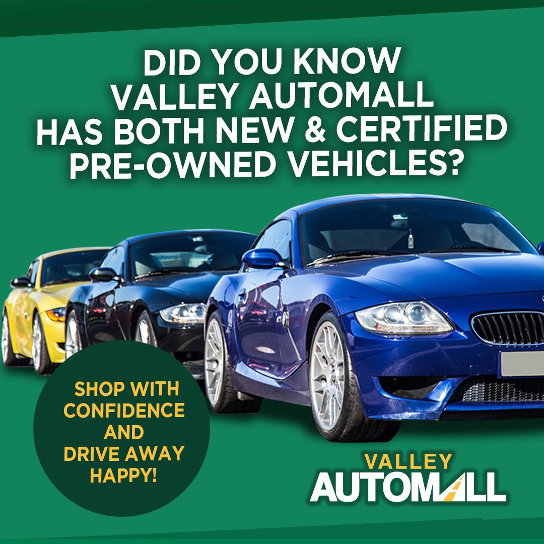 💡 Did you know Valley Automall has both new &amp; certified pre-owned vehicles? Shop with confidence and drive away happy!

#CarDeals #ValleyAutoMall